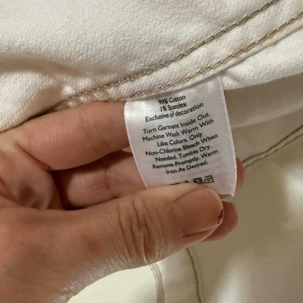 Eddie Bauer White Denim Jacket - Button-Front Jean Jacket - Picture 5 of 5